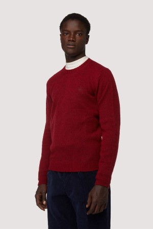 Chandails Baracuta Shetland Crew Neck Marron | XEOIGS-917