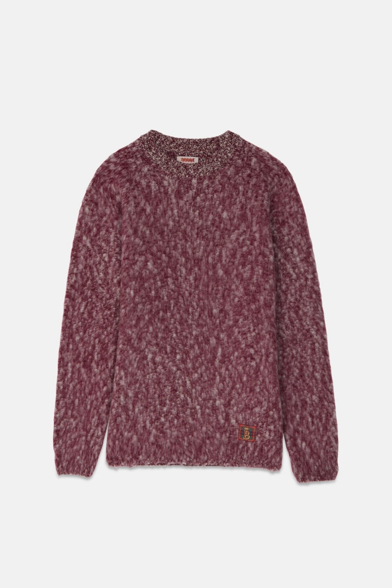 Chandails Baracuta Brushed Luxury Crew Neck Marron | BDOMEA-840