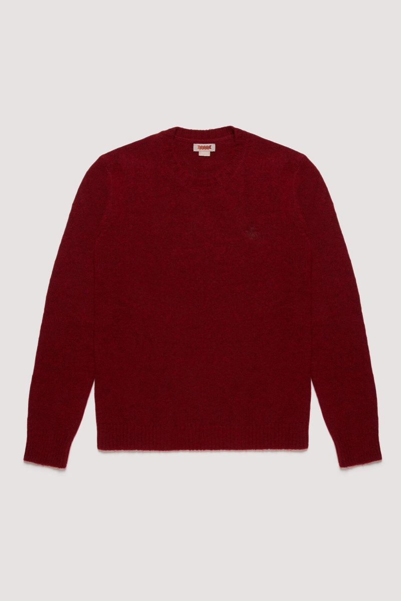 Chandails Baracuta Shetland Crew Neck Marron | XEOIGS-917