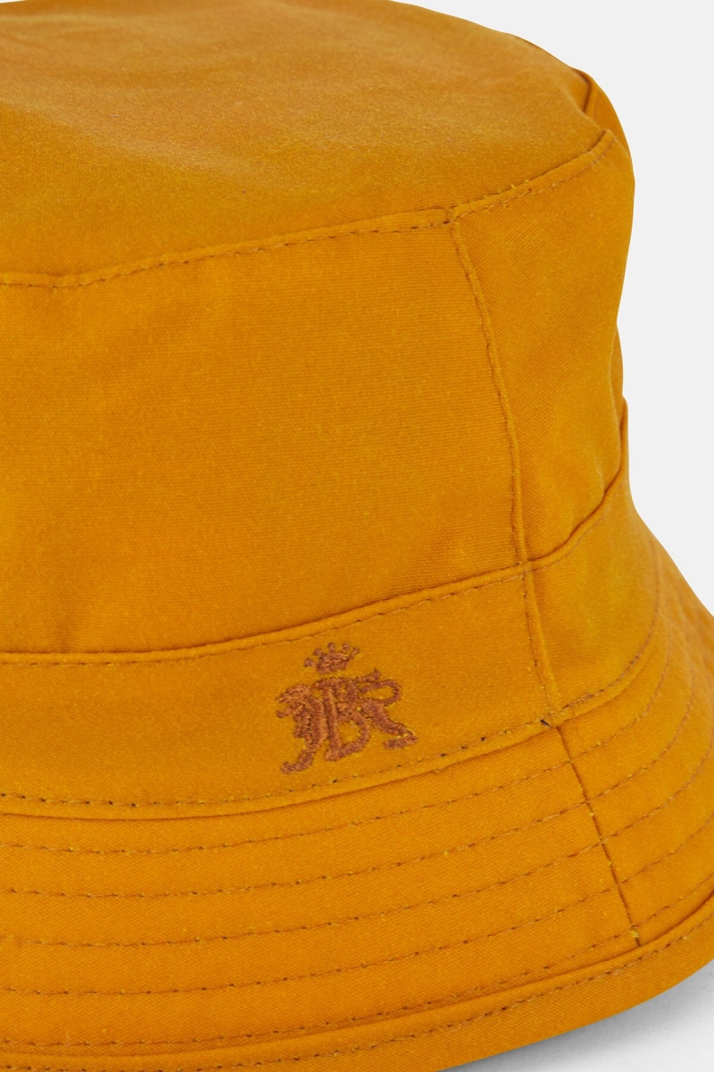 Chapeaux Baracuta Waxed Coton Bucket Moutarde Jaune | ZRSVBF-297