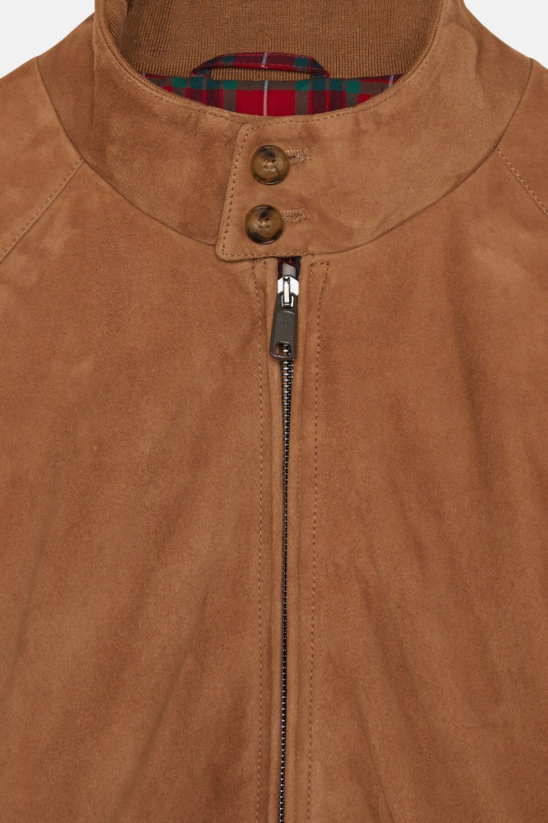 Vestes Baracuta D'hiver G9 Daim Marron | WIFVEJ-461