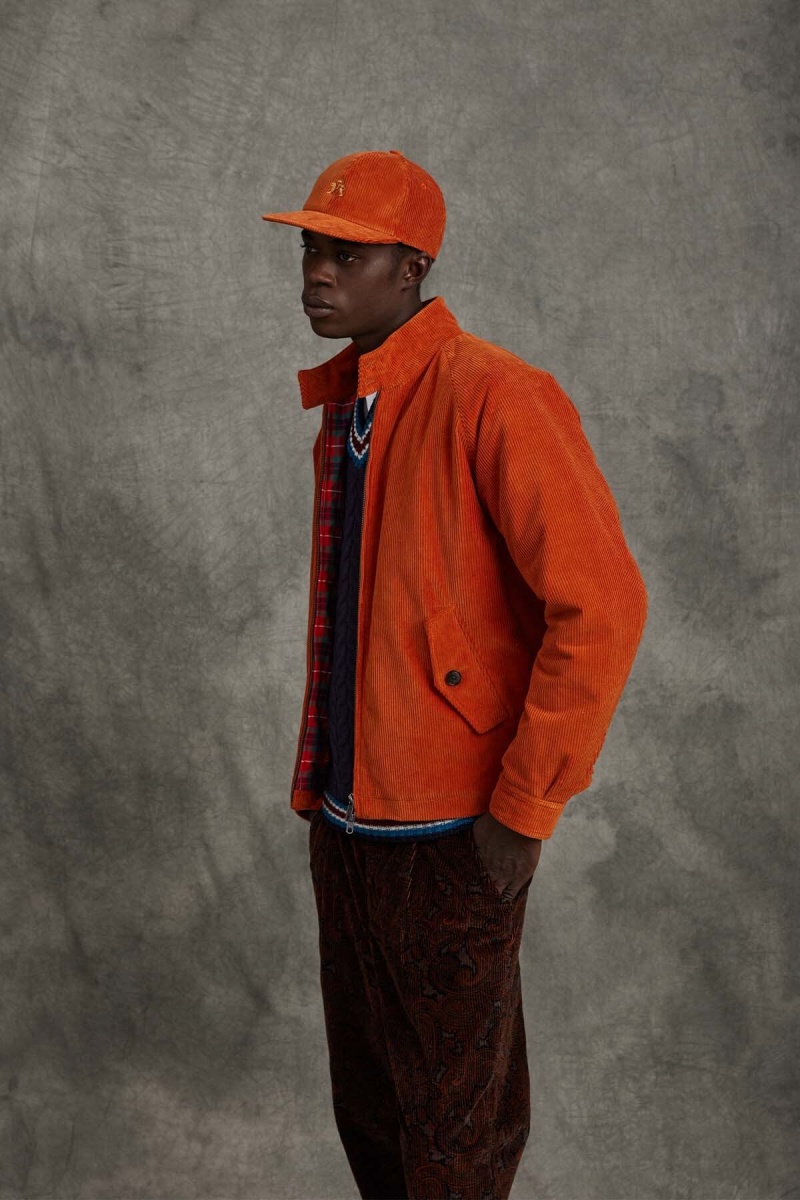 Vestes Baracuta G4 Corduroy Orange Foncé | SJAQMC-359