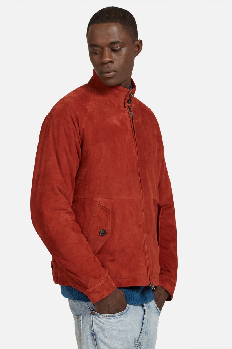 Vestes Baracuta G4 Daim Orange Foncé | SRPBCK-148