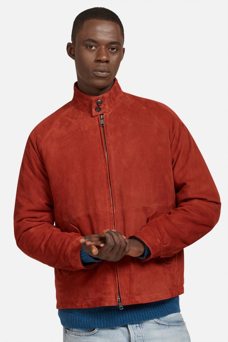 Vestes Baracuta G4 Daim Orange Foncé | SRPBCK-148