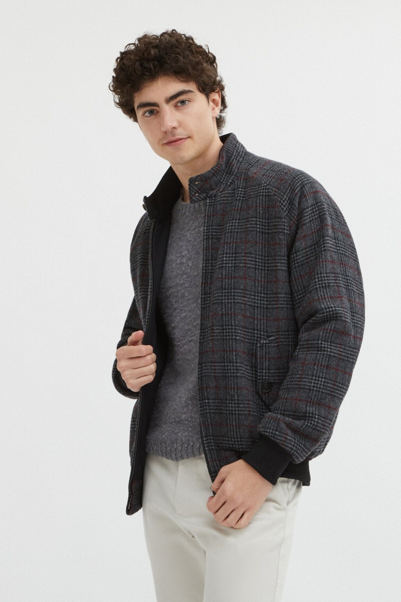 Vestes Baracuta G9 English Laine Grise | XRBVHA-216