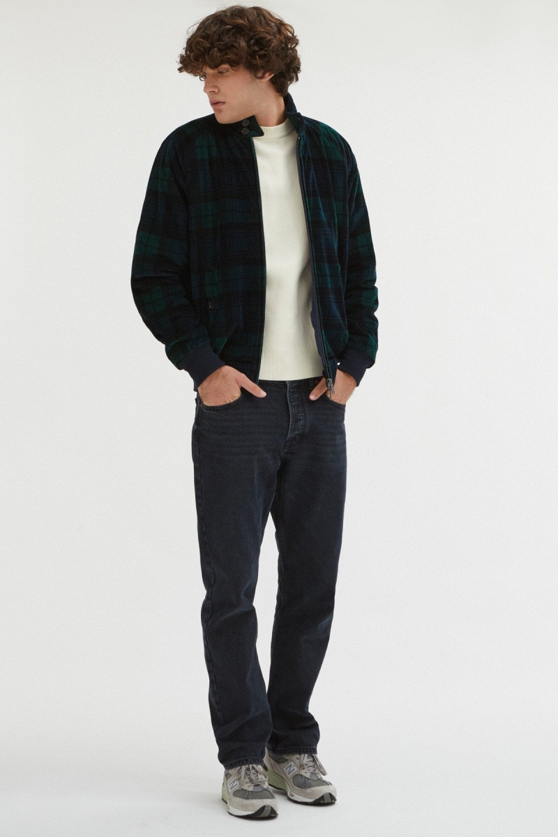 Vestes Baracuta G9 Pattern Corduroy Noir | MIYNEV-954