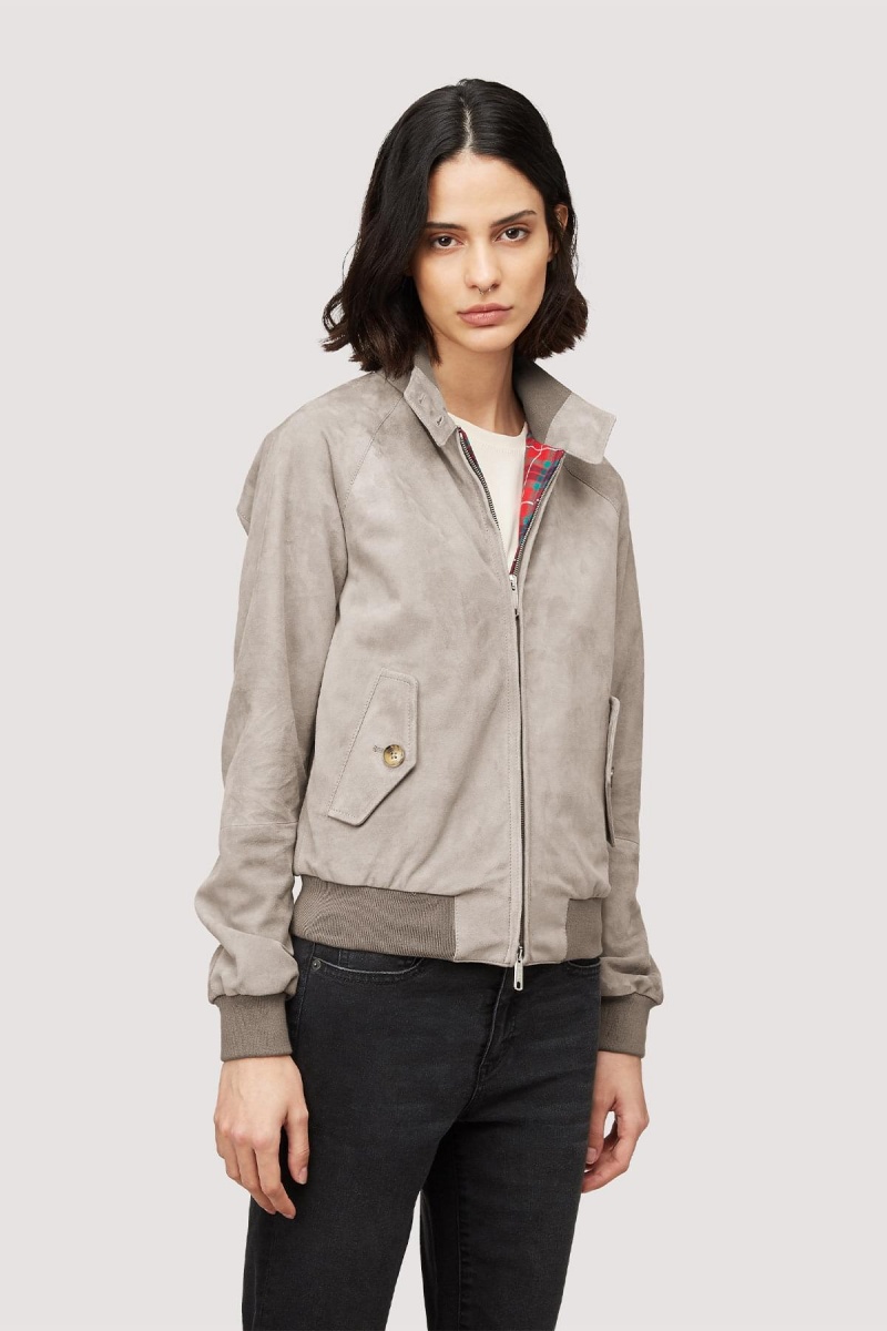 Vestes Baracuta Premium G9 Daim Grise | MWPEDZ-217