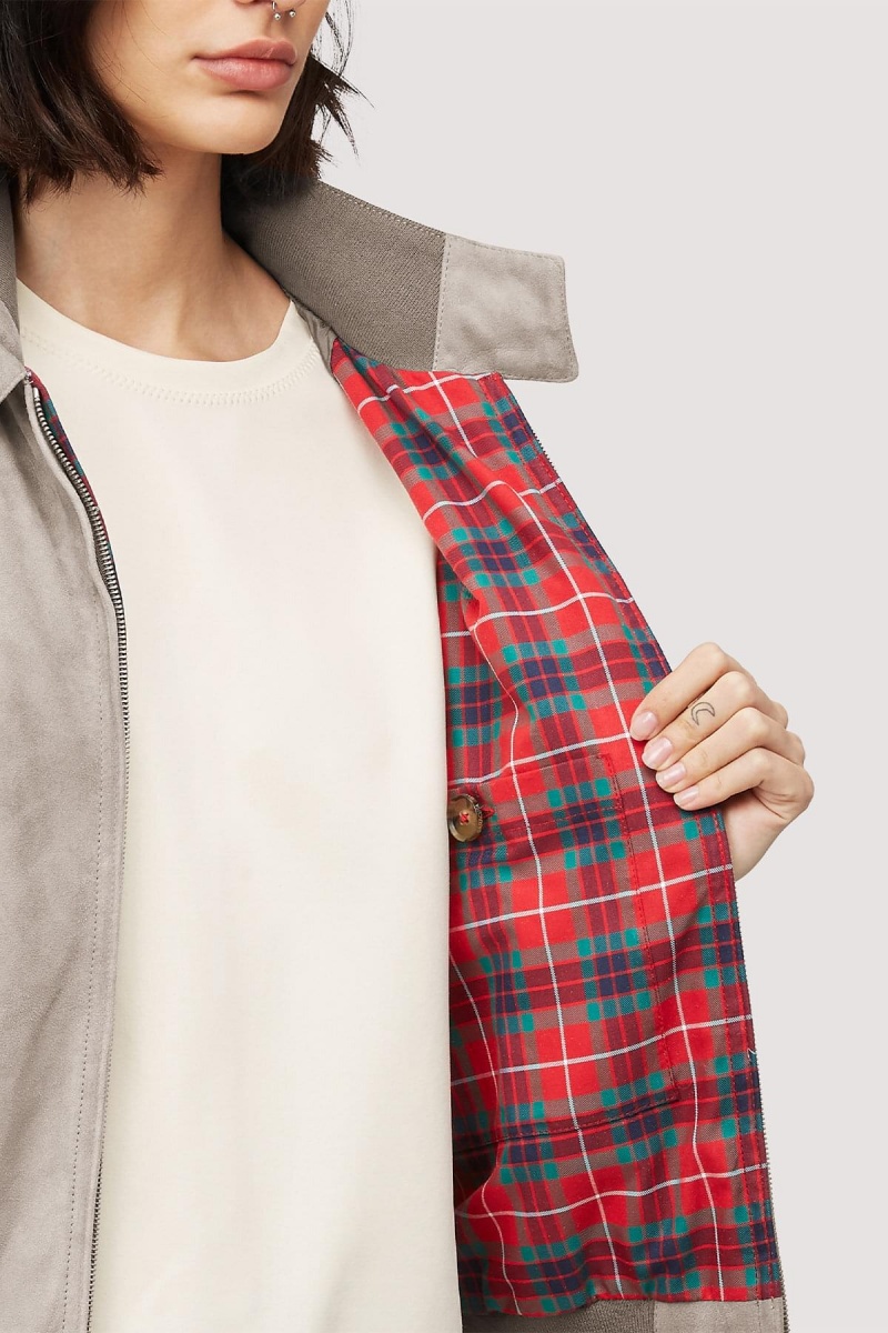 Vestes Baracuta Premium G9 Daim Grise | MWPEDZ-217
