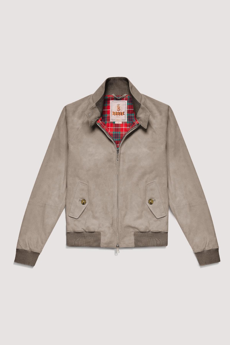 Vestes Baracuta Premium G9 Daim Grise | MWPEDZ-217