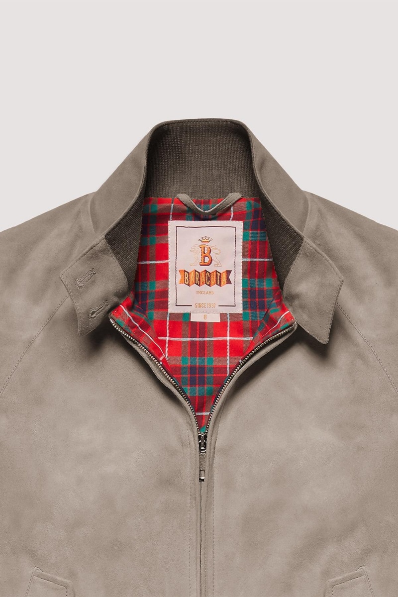 Vestes Baracuta Premium G9 Daim Grise | MWPEDZ-217
