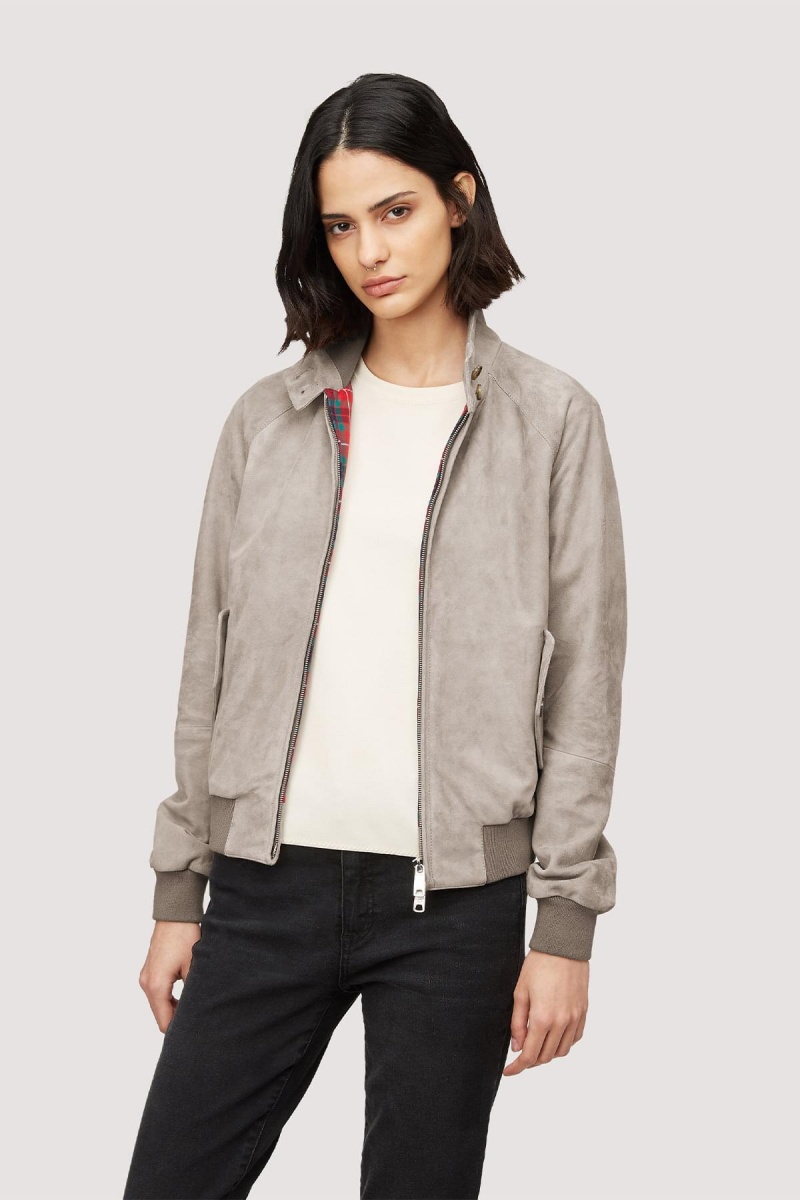 Vestes Baracuta Premium G9 Daim Grise | MWPEDZ-217