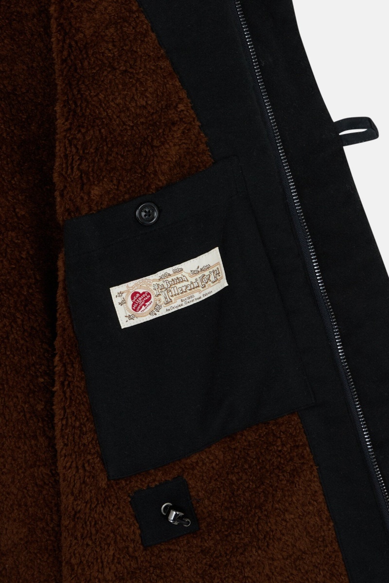 Vestes Baracuta Terence Waxed Bleu Marine | NKOFBA-892