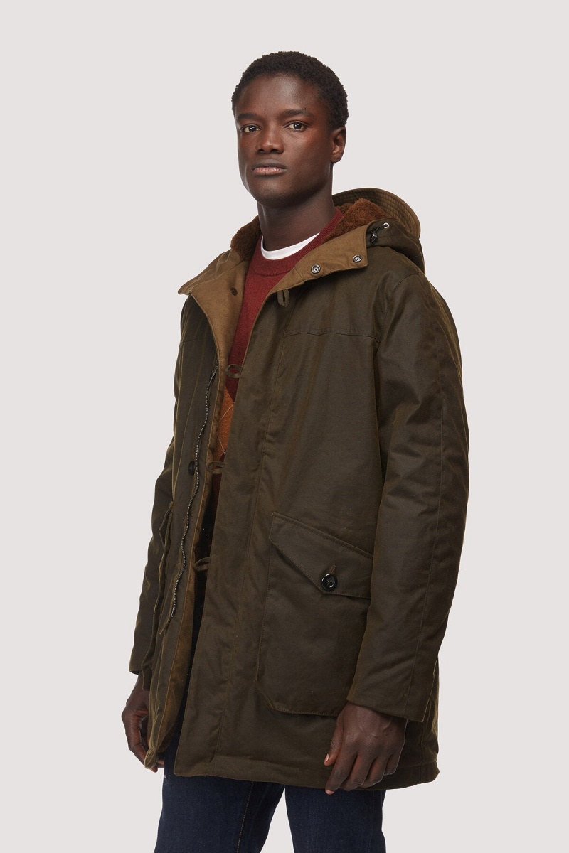 Vestes Baracuta Terence Waxed Chocolat | LXJSQU-391