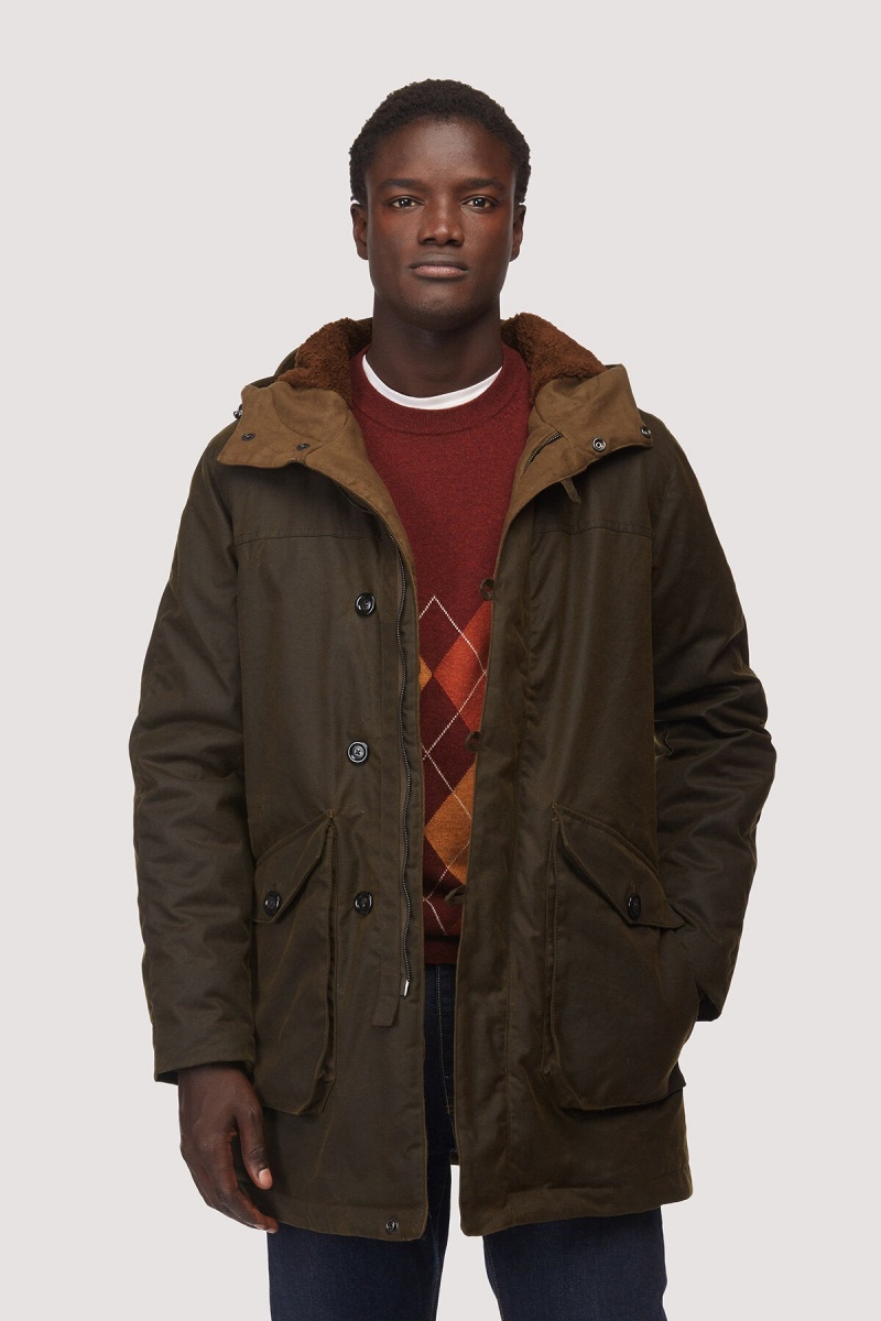 Vestes Baracuta Terence Waxed Chocolat | LXJSQU-391